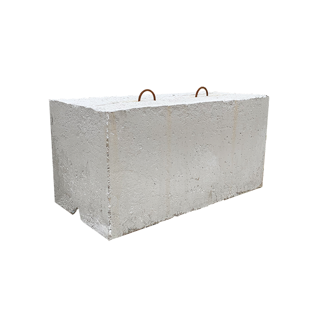 Concrete blocks for barrier walls