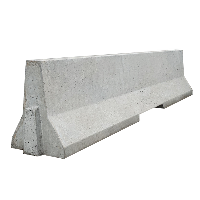 Curb concrete barrier wall
