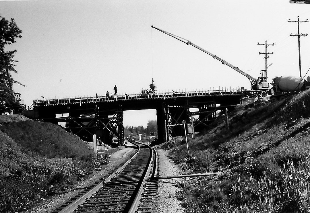 railway overpass construction St. Marys Ontario