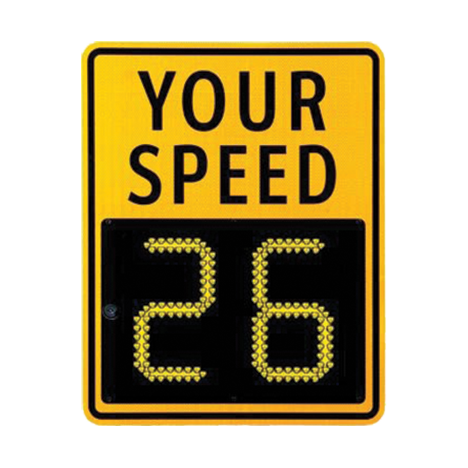 Speed signs for traffic control