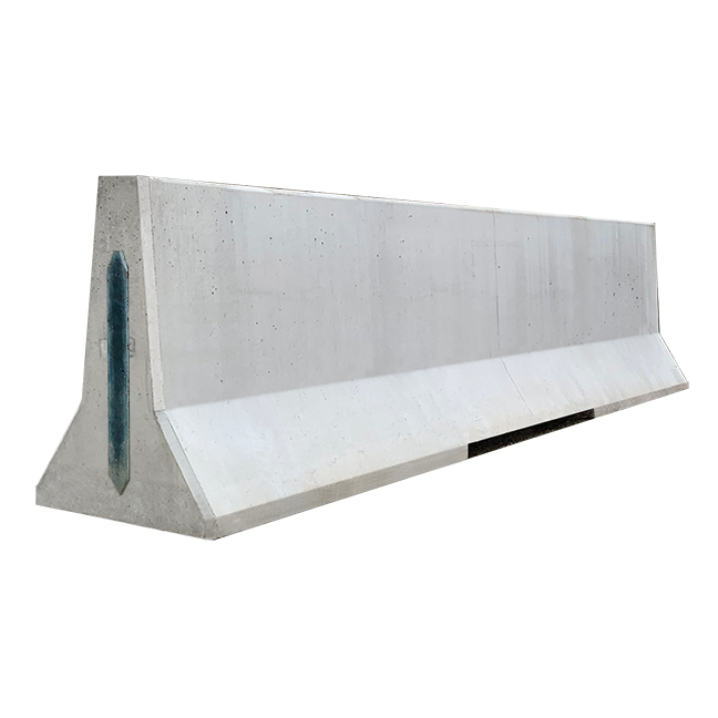 Tall concrete barrier wall